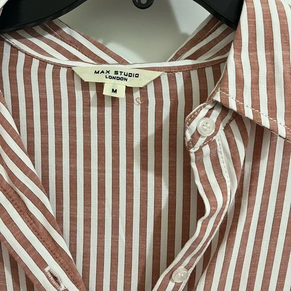 Max Studio Pink Striped Long Sleeve Dress - Picture 2 of 4